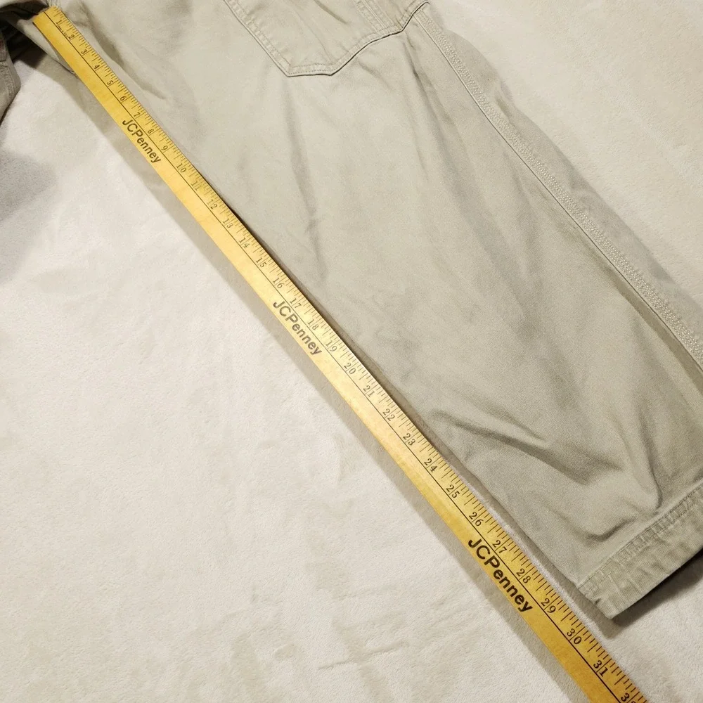Duluth Trading Co Cargo Pants Mens 36x32 Tan Flex Fire Hose Workwear Trousers